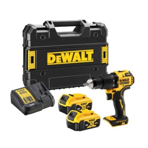 Masina de gaurit cu percutie si insurubat Dewalt DCD709M2T, max 65 Nm, cu 2 acumulatori XR 18V/4.0Ah si incarcator in valiza de transport