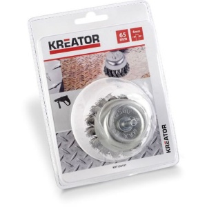 Perie din sarma Kreator KRT150107, D 65x10x6 mm, tip cupa cu toroane