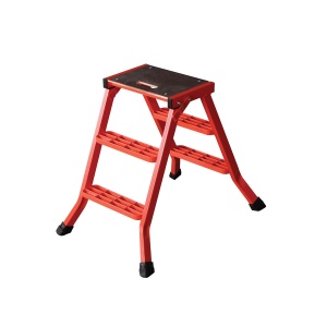 Scara dubla pliabila LESCABO din aluminiu, 2 tronsoane - H 70 cm