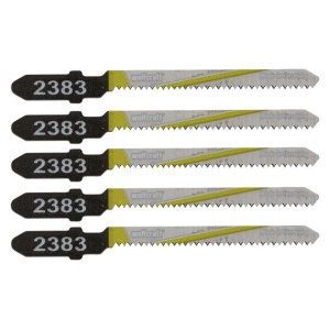 Set 5 panze pentru fierastrau pendular Wolfcraft 2393000, prindere in T, pentru lemn, adancime taiere 20 mm
