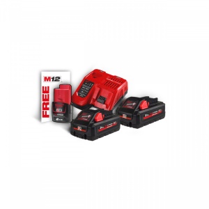 Set acumulatori M18™ HIGH OUTPUT™ M18 HNRG-302 ( KIT: 2 x M18 HB3 Acumulator, M12-18 FC Încarcător, Fără cutie)