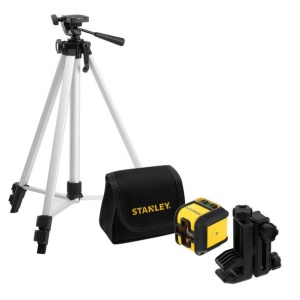Set nivela laser si trepied Stanley Cubix STHT77649-1, linie verde, 15 m