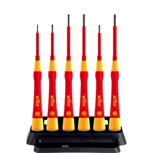 Set surubelnite izolate 1000 V, WIHA PicoFinish drepte + PH cu stand, 6 piese