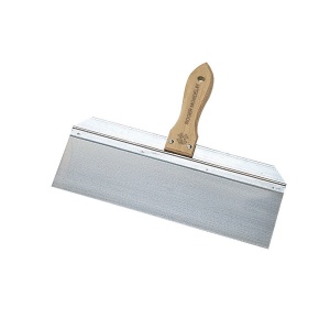 Spatula INOX cu montura de aluminiu, maner de lemn - 25