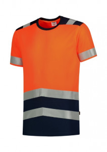 Tricou unisex portocaliu reflectorizant, 180 g/m²