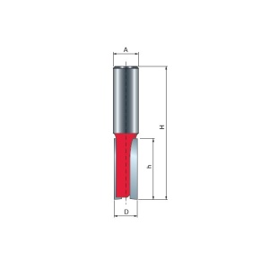04- Freza cu coada, cilindrico frontala, placata CMS Z=2 , DIM 8 - 04-11908P