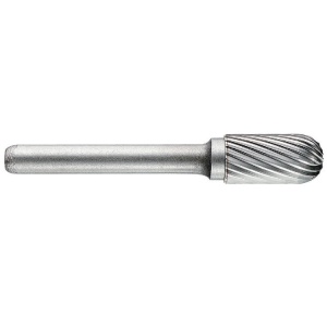 1031641 Freza din carbura de tungsten forma C - cilindrica cu cap rotunjit, tais simplu, tip C, DIM 16, Coada 8