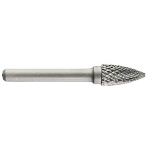 1031791 Freza din carbura de tungsten - arcuita cu cap ascutit, tais dublu (incrucisat) tip D, DIM 8