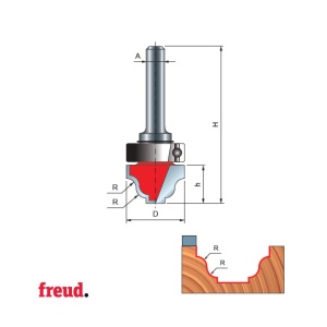 39- Freza cilindro frontala profilata sinusoidal, cu tesire sus, cu rulment copier superior, placata CMS, Z=2, cu coada, D 28 mm