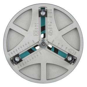 Carota de taiere reglabila Wolfcraft 5978000, dimensiune reglabila fara trepte, intre D45-130 mm adancime de taiere 30 mm, prindere triunghiulara