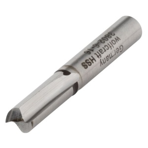 Freza dreapta HSS Wolfcraft 3802000, 6x16 mm, tija 6 mm