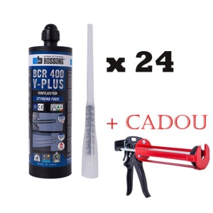 Kit 24 ancore chimice V-Plus, 400 ml + cap mixare + pistol injectie