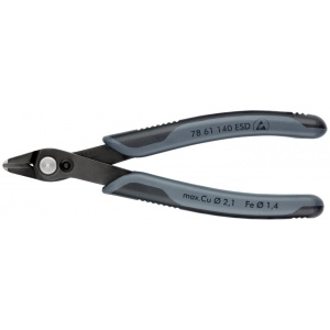 KNIPEX 78 61 140 ESDSB Electronic Super Knips® XL ESD cu manşoane multicomponent brunat 140 mm (carton cu autoservire/în blister)