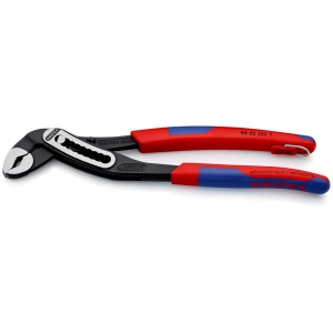 KNIPEX 88 02 250 T Alligator® Cleşte pentru pompe de apă cu manşoane suple, multicomponent, cu cârlig de fixare integrat pentru montarea unei siguranţe împotriva căderii vopsit negru 250 mm