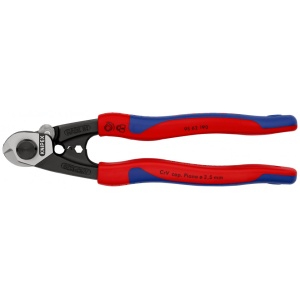 KNIPEX 95 62 190 SB foarfece de tăiat cabluri de sârmă forjat cu manşoane multicomponent 190 mm (carton cu autoservire/în blister)