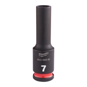 MILWAUKEE, CHEI TUBULARE DE IMPACT SHOCKWAVE™ IMPACT DUTY, 7 MM 3/8" IMPACT SOCKET DEEP - 1 PC