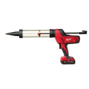 Pistol de silicon Milwaukee C18 PCG/400T-201B, tub 400 ml, livrat cu acumulator, geanta