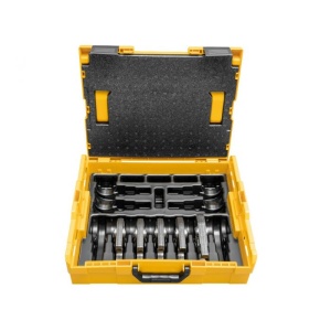 REMS Mini Set de falci de presare V 15 + 18 + 22 + 28 + 35; Sistem de depozitare L-Boxx