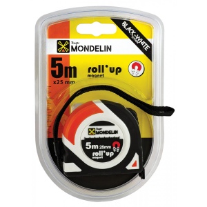 RULETA BIMATERIAL 5MX25MM MONDELIN, CARLIG MAGNETIC D - L: 5 m