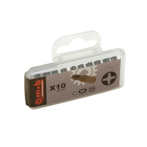 Set 10 bituri pentru locas Pozidrive 1/4” - PZ3