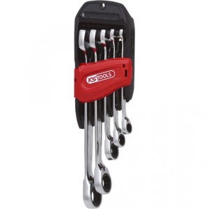 Set chei combinate cu clichet comutabil, KS TOOLS GEARplus, 8-19mm, 5 piese