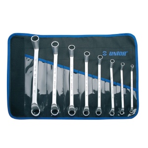Set de chei inelare dublu cotite in husa / 8 PIESE
