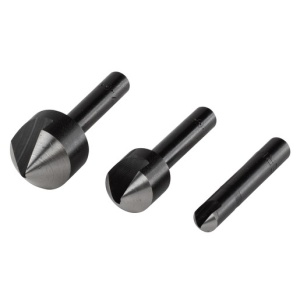 Set de zencuire WS Wolfcraft 2504000, 3 piese D 6, 12, 16 mm, unghi zencuitor 45°, tija de prindere D 6 mm.