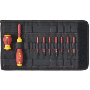 Set surubelnite si biti izolati la 1000V, WIHA slimVario, 10 piese