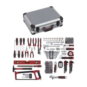 Trusa cu 180 piese Kreator KRT951013, pentru interventii generale, valiza de aluminiu