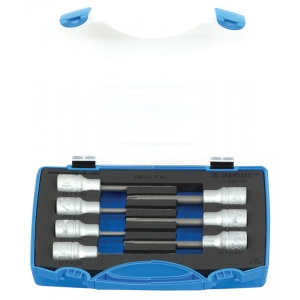 Trusa de capete chei tubulare cu profil TX 1/2" in cutie de plastic