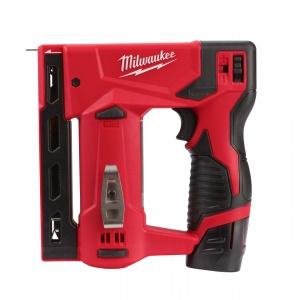 Capsator cu acumulator Milwaukee M12 BST-202X, capse 6-14 mm, livrat cu acumulatori, valiza