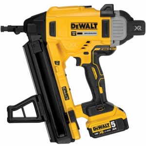 Ciocan de batut cuie in beton Dewalt DCN890P2, cu 2 acumulatori Li-Ion 18 V/5.0 Ah, lungime cuie 13-57 mm