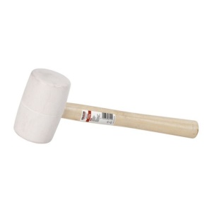 Ciocan pentru pardoseala Kreator KRT904005, 700 g, cap cauciuc alb, coada lemn eucalipt