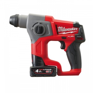 Ciocan rotopercutor SDS-Plus Milwaukee M12 CH-402C, 1.1 jouli, livrat cu acumulatori, valiza, 2 functii, alimentare cu acumulator - echipat