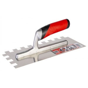 Gletiera dintata cu maner Rubiflex 28cm, 15x15mm - RUBI-76947