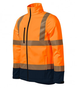Jachetă softshell unisex portocaliu reflectorizant, 300 g/m²