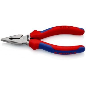 KNIPEX 08 22 145 Cleşte combinat cu vârf cu manşoane multicomponent vopsit negru 145 mm
