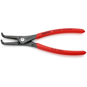 KNIPEX 49 21 A31 clește de precizie pentru inele de siguranță pentru inele exterioare pe axuri acoperit cu material plastic aderent bonderizat în culoarea gri 210 mm