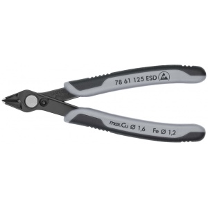 KNIPEX 78 61 125 ESD Electronic Super Knips® ESD cu manşoane multicomponent brunat 125 mm