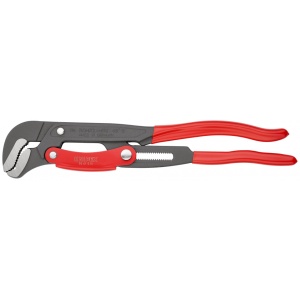 KNIPEX 83 61 015 Clește pentru țevi cu fălci încovoiate cu reglare rapidă acoperite cu plastic vopsit electrostatic gri 420 mm