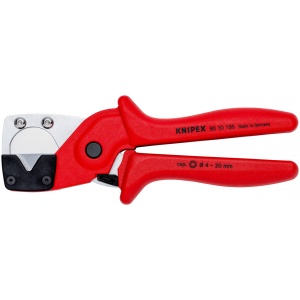 KNIPEX 90 10 185 Tăietor de țevi pentru furtunurile din mai multe straturi și pneumatice din material plastic dur, ranforsat cu fibră optică 185 mm