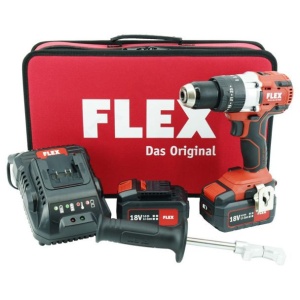 Masina de gaurit si insurubat cu percutie Flex PD 2G 18.0-EC FS55, 500356, 75 Nm, 2 acumulatori Li-Ion 18V / 5.0Ah, incarcator, valiza transport