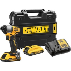 Masina de insurubat cu impact Dewalt DCF840D2T, cuplu maxim 192 Nm, cu 2 acumulatori XR 18V / 2.0Ah, valiza de transport TSTAK
