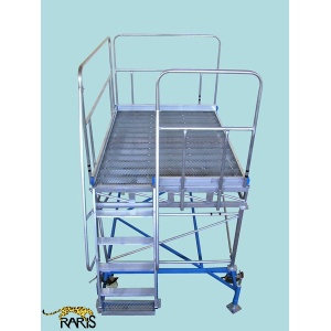Platforma la 60 0 , mobila, rigidizata, baza otel, structura aluminiu,cu podina extinsa, tip PBE