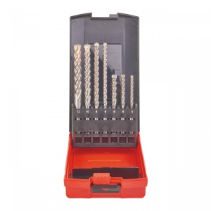 SDS-Plus MX4 - 4 tăișuri / seturi Milwaukee, pachet 7 buc [ ⌀ 5 / 6 x 115 mm, ⌀ 6 / 8 / 8 / 10 / 12 x 165 mm ]