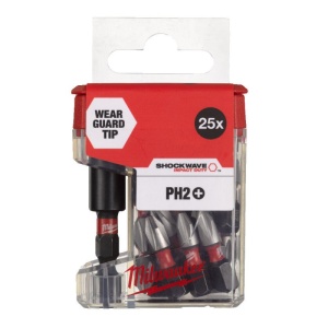 Set 25 biti Schockwave PH25X25 mm + prelungitor magnetic 60 mm