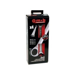 Set 4 chei cu dublu clichet 2×2 in DISPLAYBOX 10-19 - 4 piese