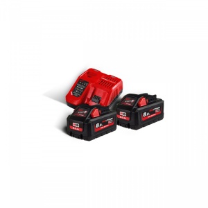 Set acumulatori M18™ High Output™ M18 HNRG-802 ( KIT: 2 x M18 HB8 Acumulator, M12-18 FC Încarcător, Fără cutie)
