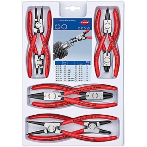 Set Cleşti Knipex pentru inele siguranţă în cutie din plastic, 8 piese
