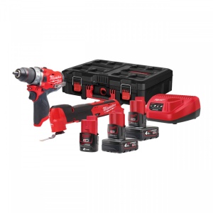 Set promoțional M12 FUEL™ M12 FPP2AX-423P ( KIT: 2 x M12 B4, 1 x M12 B2 Acumulator, C12 C Încarcător, PACKOUT™ toolbox)